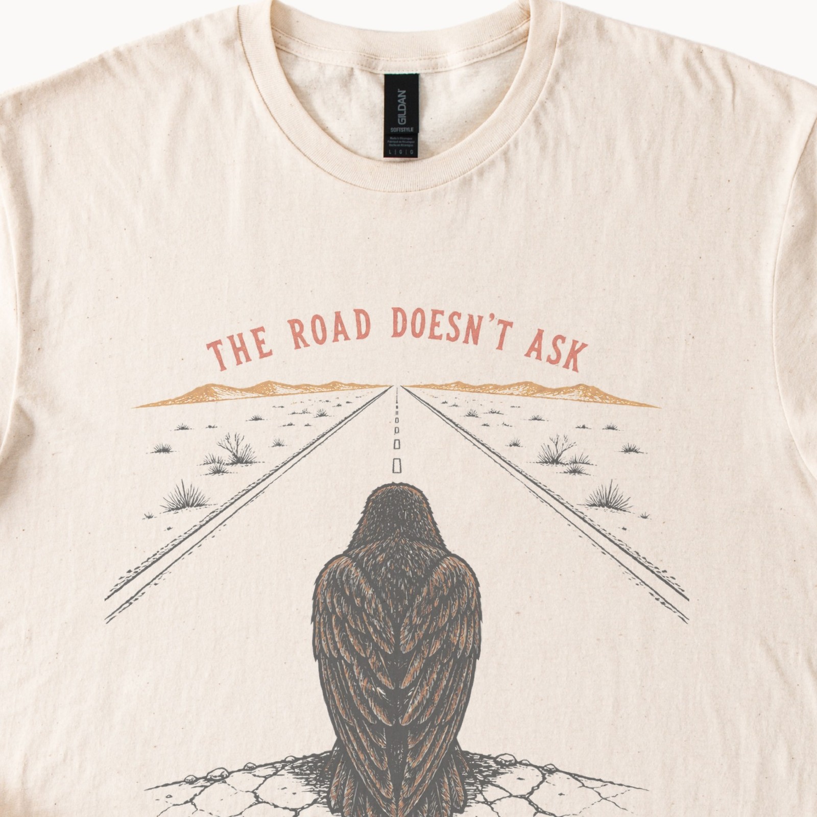 Hawk on Desert Highway Graphic Tee