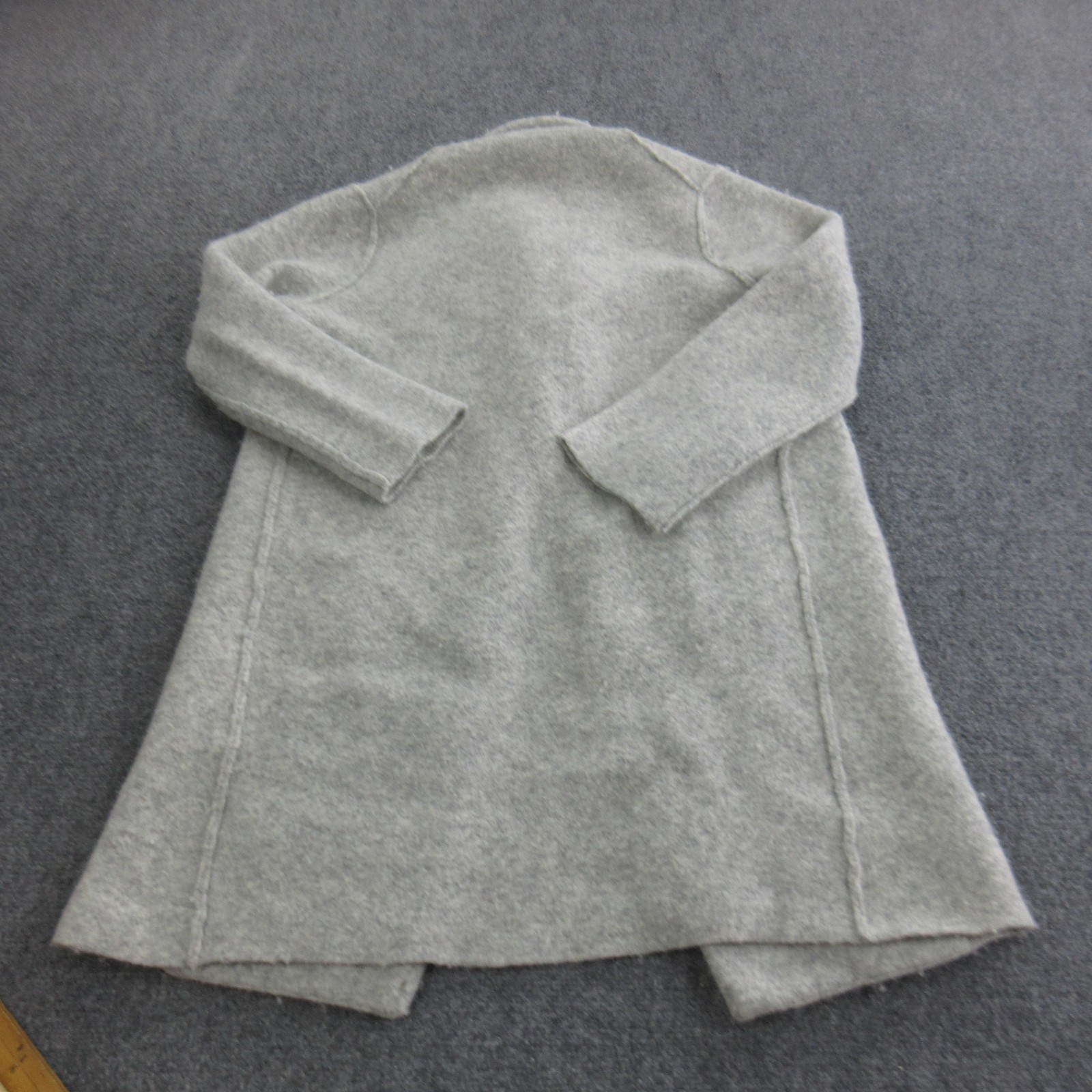 Vince Coatigan Womens Small Gray Merino Wool Alpaca Knit Open Front Pockets