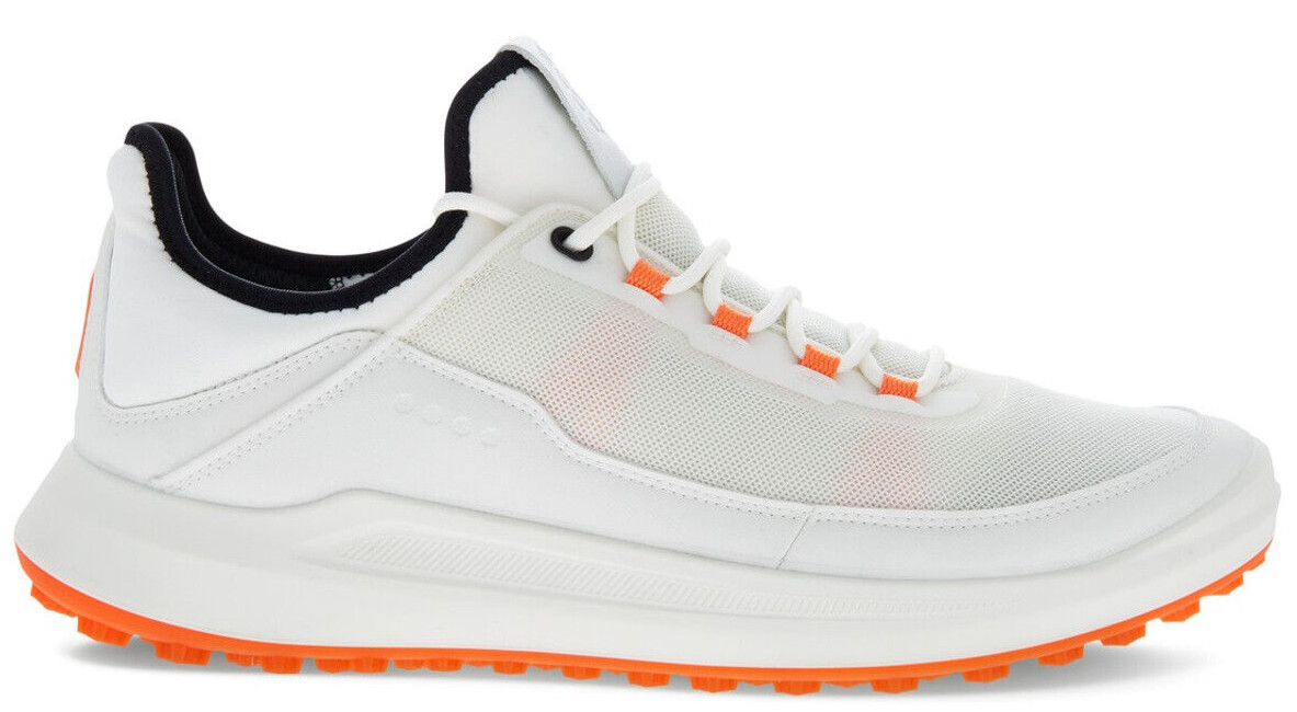 NEW MENS ECCO CORE MESH SPIKELESS Golf Shoes, Size 7-7.5 (EU 41), WHITE/ORANGE