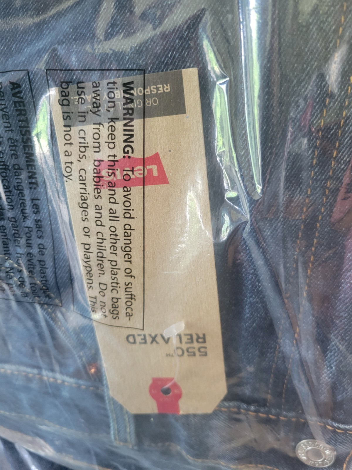 Brand New Mens Levi’s Relaxed Fit Size 40×34 Blue Jeans