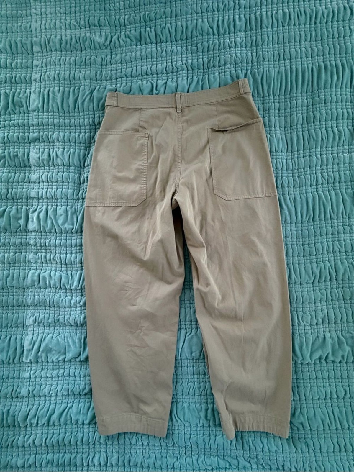 Everlane Beige Cropped Barrel Utility Chinos-12