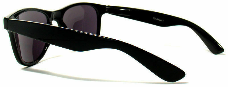 Wayfare Style Sunglasses Black Super Dark Lens Classic 80s Retro Vintage 100%UV