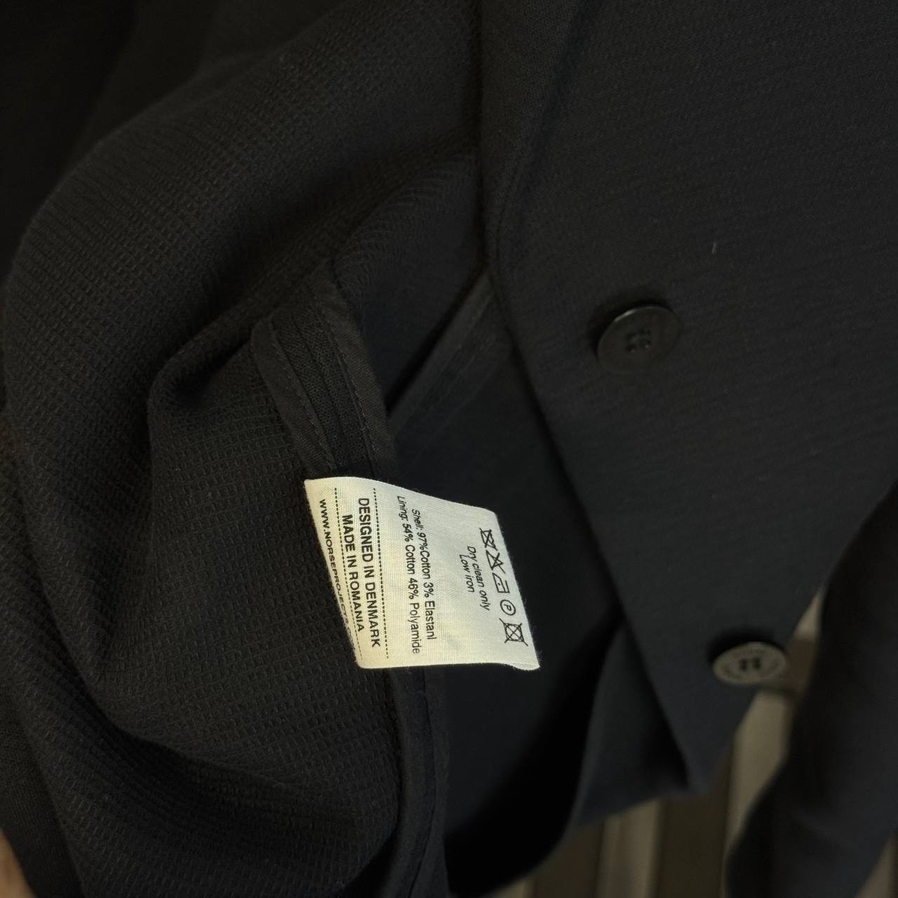 Rare Norse Projects Yrsa Waffle Suit Set Blazer Trousers Black Made in Portugal