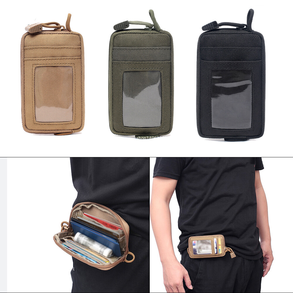 Tactical Molle Pouch EDC Card Bag Wallet Key Holder Money Case Pack Earphone Bag