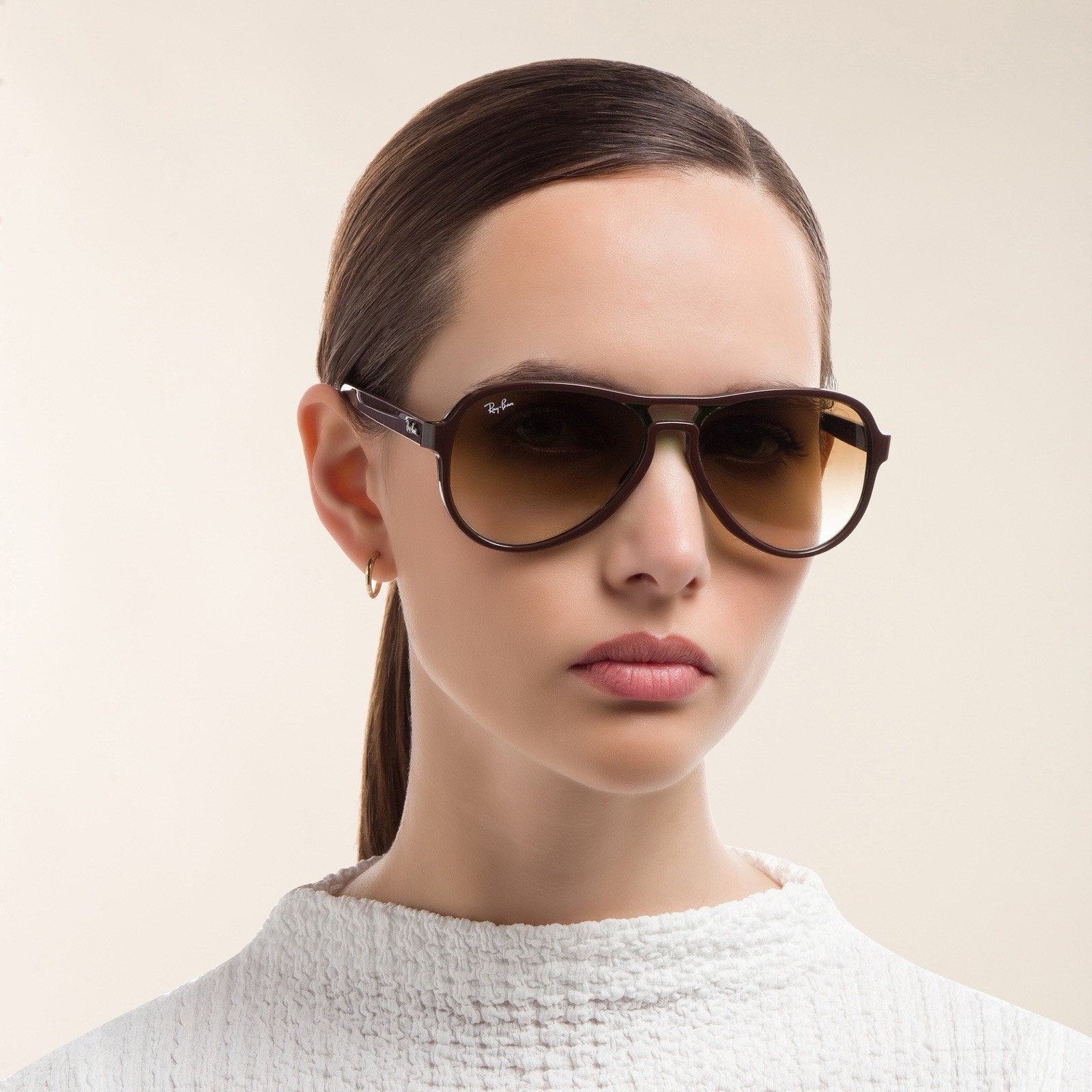 Ray-Ban RB4125 710/51 Aviator Sunglasses – Matte Havana