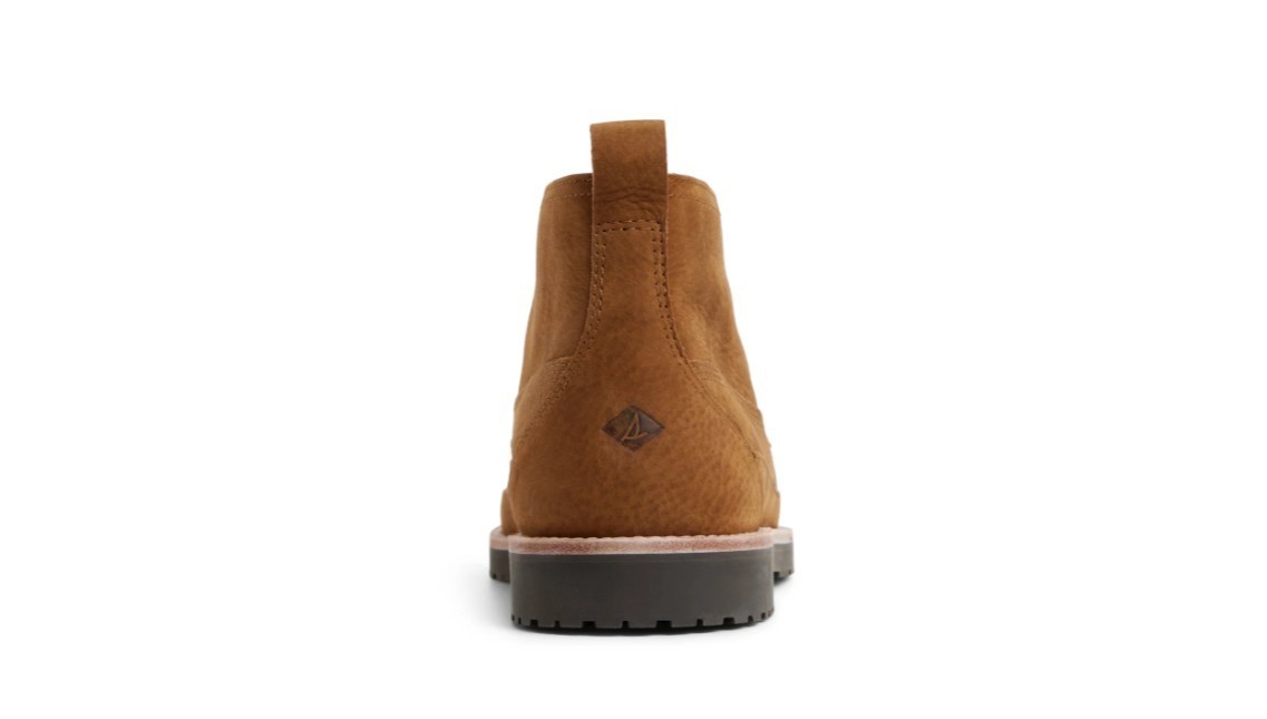 Sperry Authentic Original Mini Lug Chukka Boots Tan Leather Mid Lace Up SZ9-12