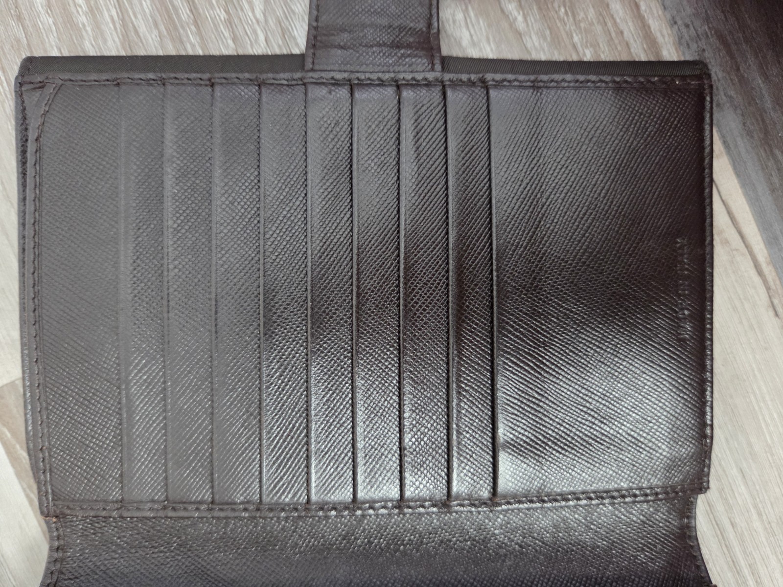 PRADA TESSUTO Wallet Logo Plate Black Nylon Tri-fold Purse Authentic