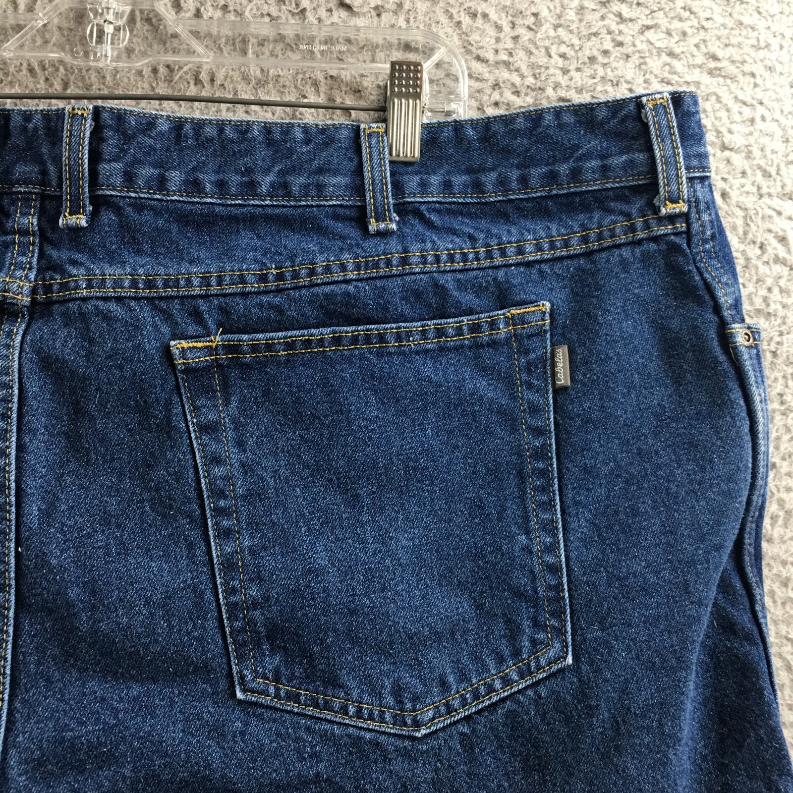 Cabelas Classic Fit Straight Jeans Mens 48/30 (actual 49×28) Blue Denim Mid Rise