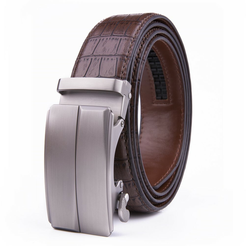 Men’s Belt Ratchet Leather Dress Belts Trim to Fit , 1.37INCH Width