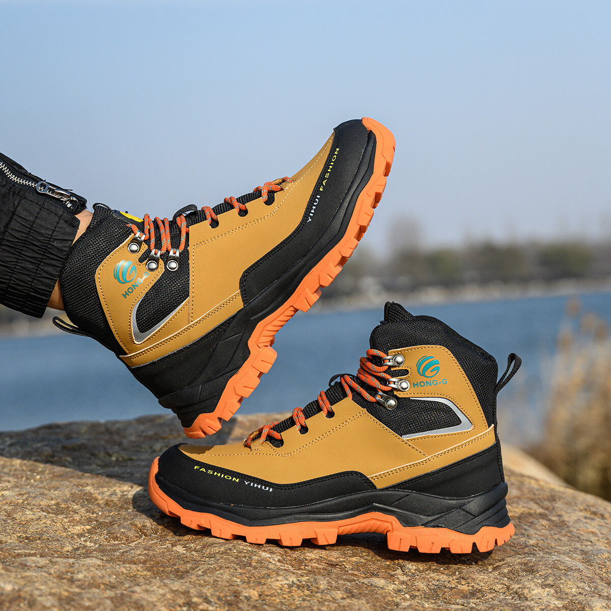 Waterproof Work Boots Mens Safety Shoes Steel Toe Botas De Trabajo Para Hombre
