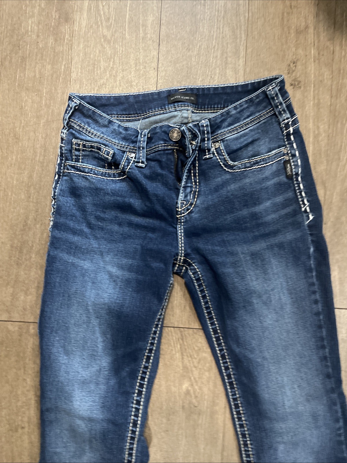 Silver Jeans Co Avery Slim Boot Womens 28×31 Blue Stretch Mid Rise Jeans