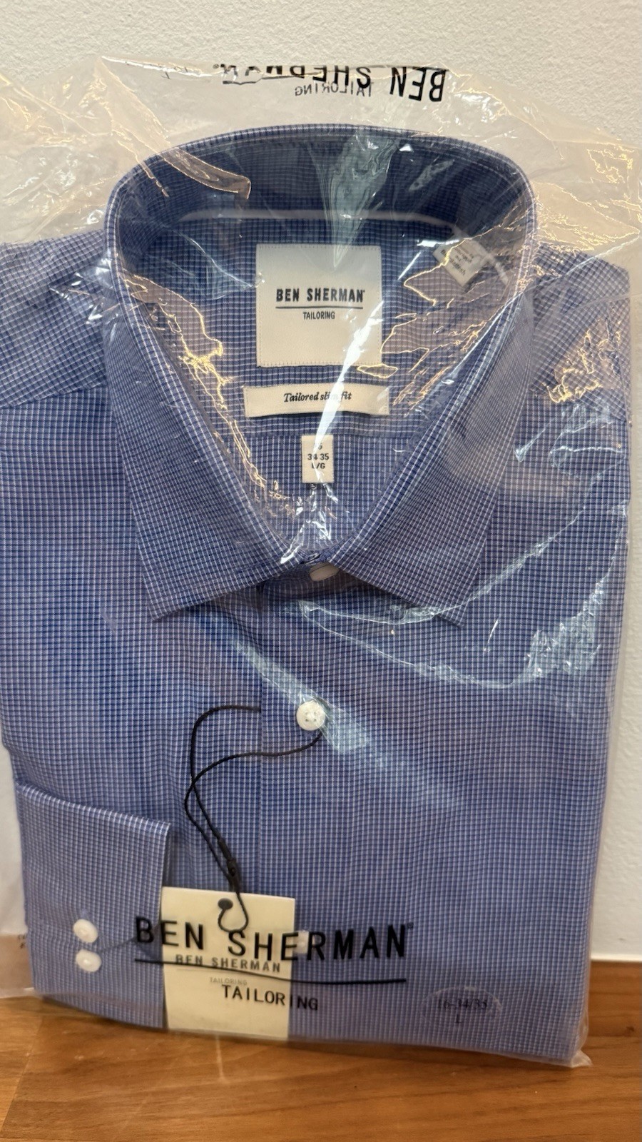 Ben Sherman Slim Fit Men’s Shirt Sz16, 34/35. Brand New In Package!