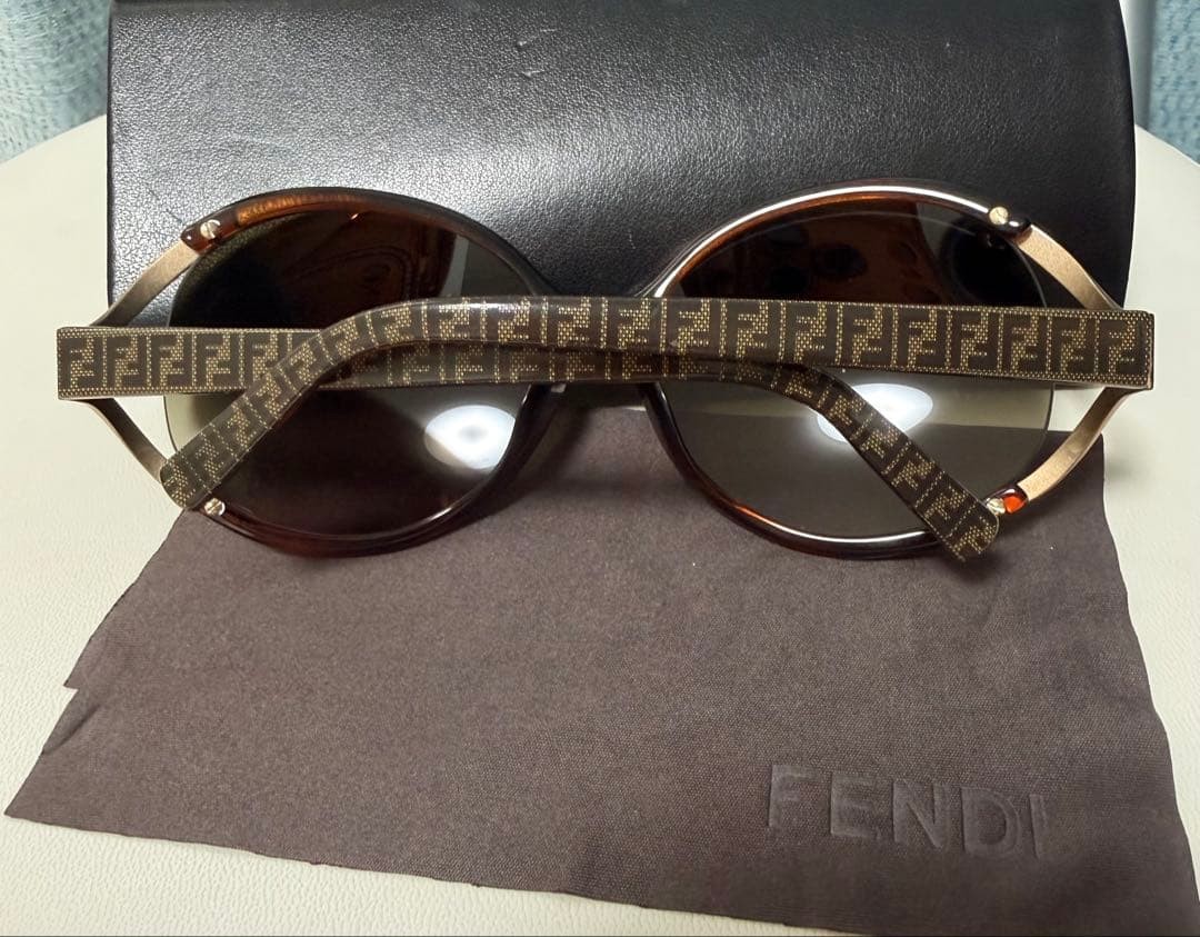 FENDI Sunglasses Zucca Pattern Temples