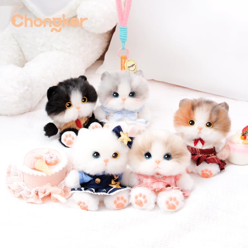 Plush Keychain, 4.7″ Inch Cute Stuffed Animal Keychain, Cat Plush Purse Charm…
