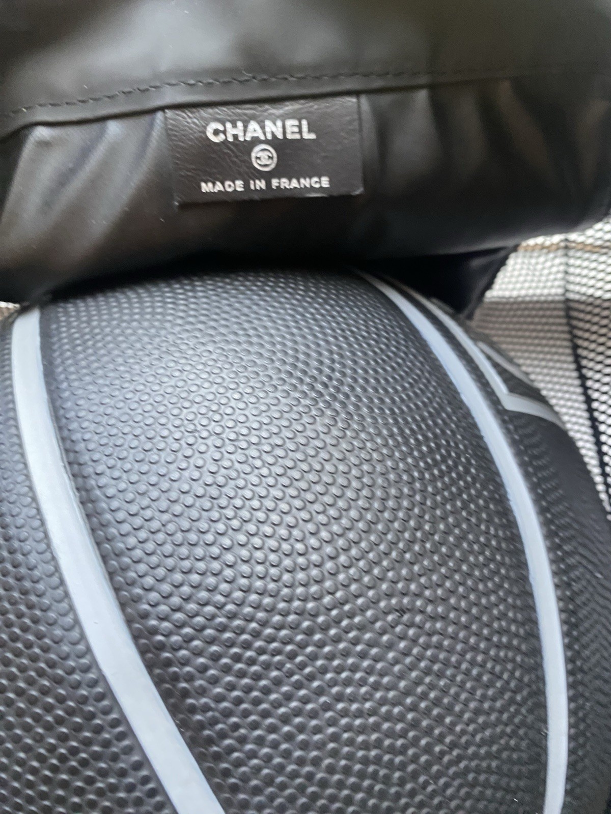 Chanel Basketball With Mesh Carrying Bag