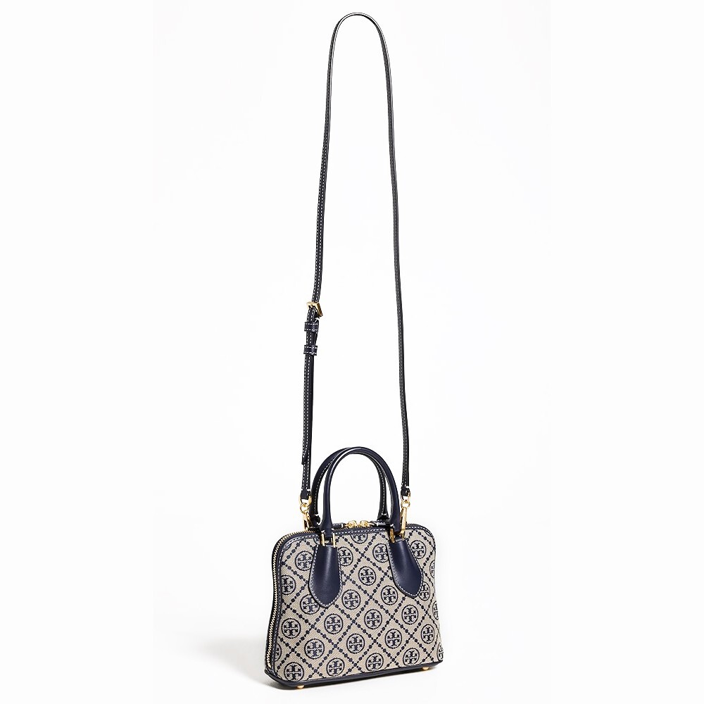 Tory Burch T Monogram Jacquard Mini Swing Bag Crossbody Purse Satchel 155620