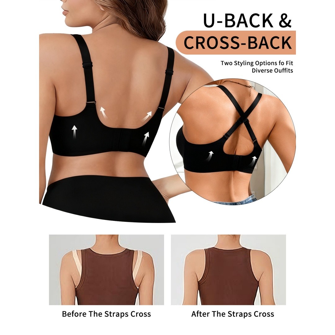 Wireless Bras for Women No Underwire Jelly Bras Seamless Push Up Full Coverage