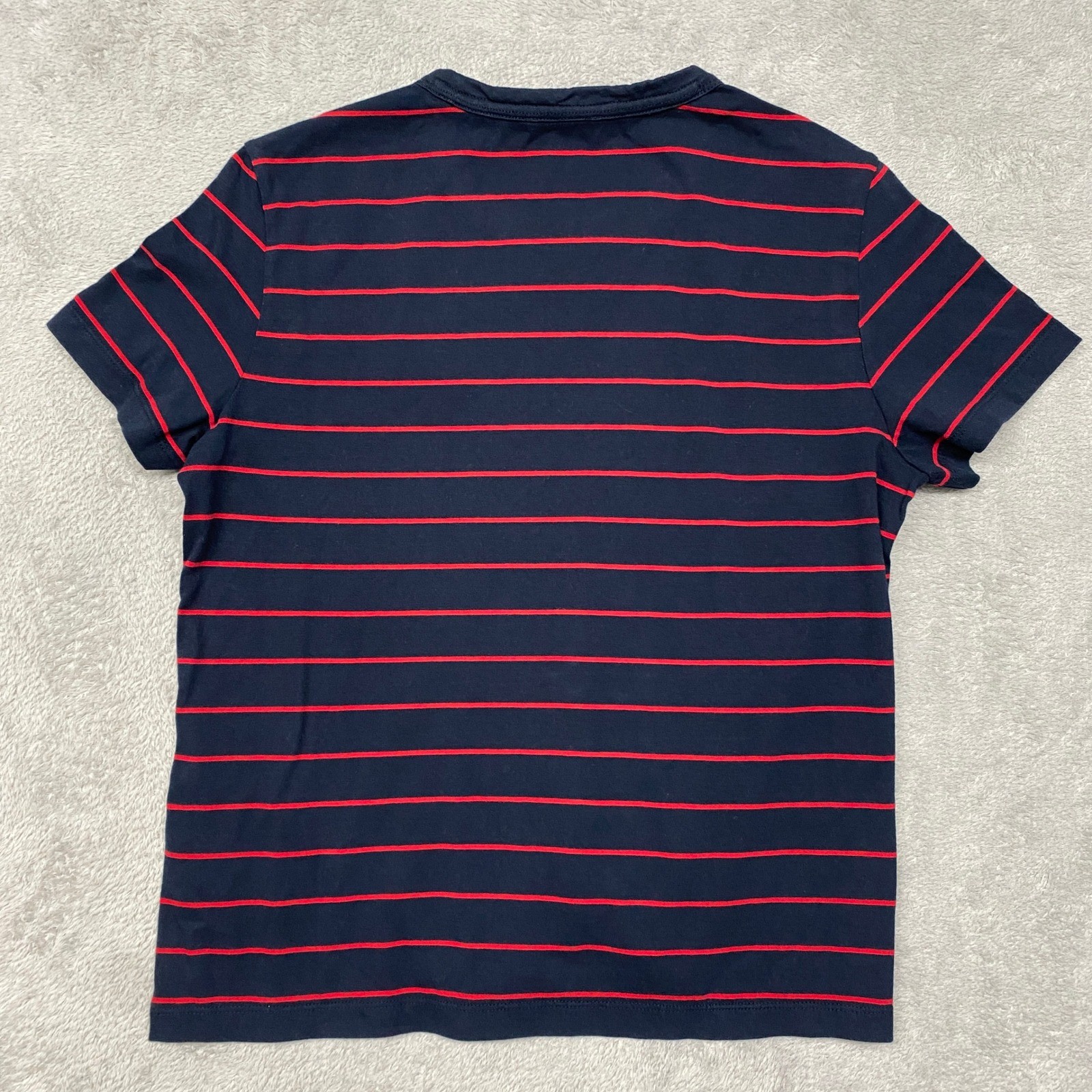 Madewell Top Womens Small Perfect Crewneck Tee Jersey Navy Red Stripe NY733