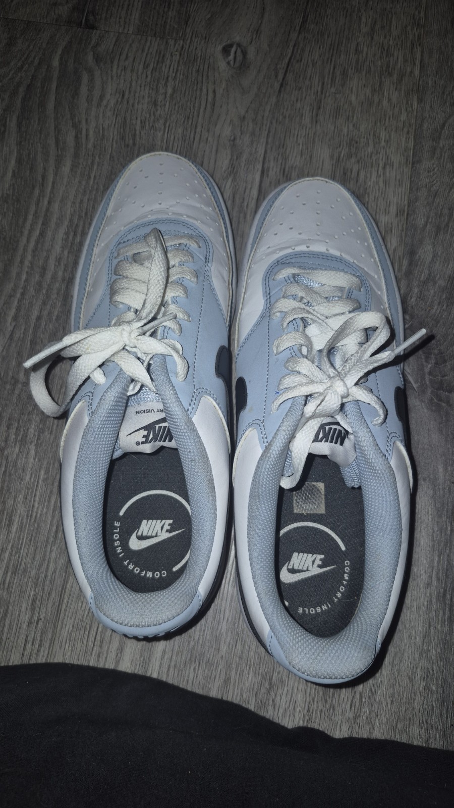 Nike Court Vision Low Size 10.5 University Blue/white Mens Worn Once