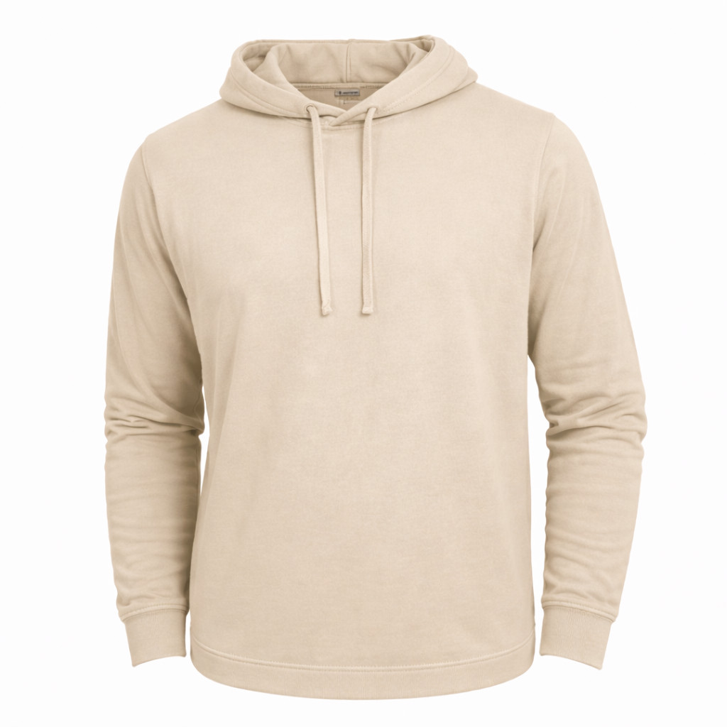 100% Combed Cotton Lightweight Hoodie Garment Dyed Pullover For All Seasons