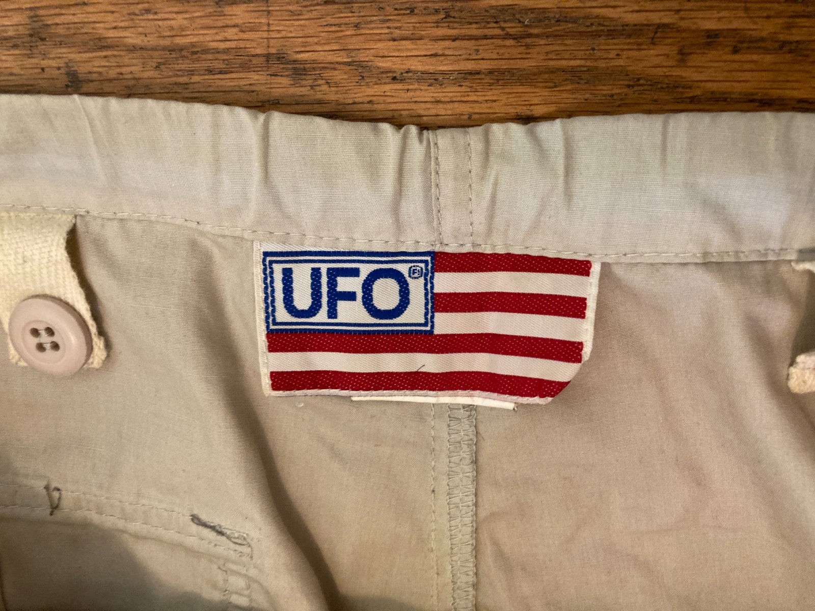 UFO Parachute Pants Light Blue Drawstring M Vintage 90s Cargo Y2K Rave Hip Hop