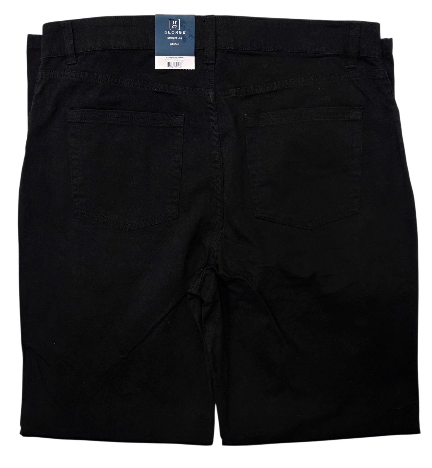 George #11898 NEW Men’s Black Stretch Premium 5 Pocket Straight Leg Pants