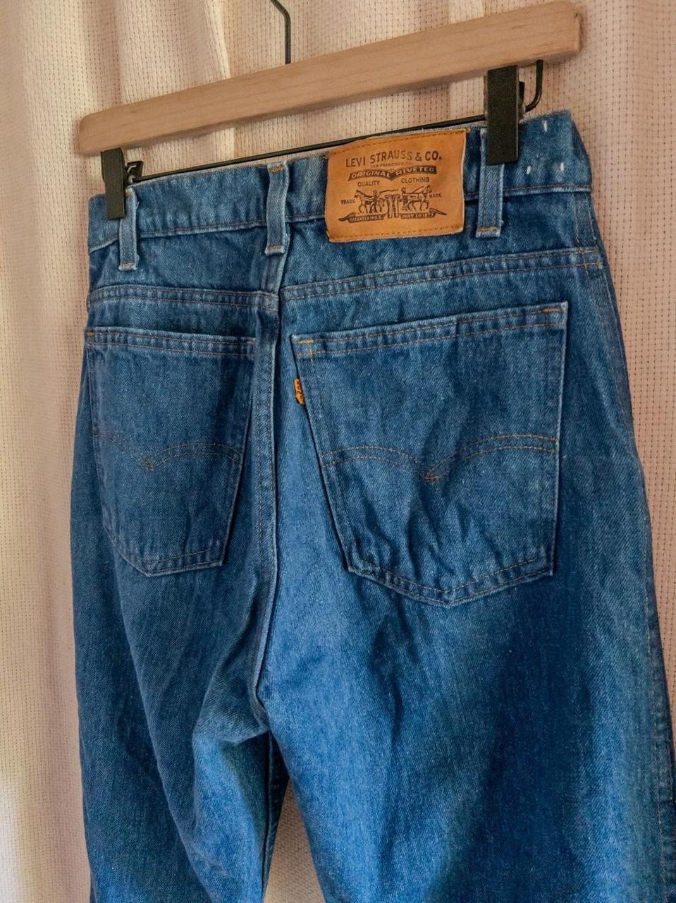 1985 Levi’s Orange Tab 30W 36L 520 Straight Leg Indigo Jeans Vintage 515 Factory