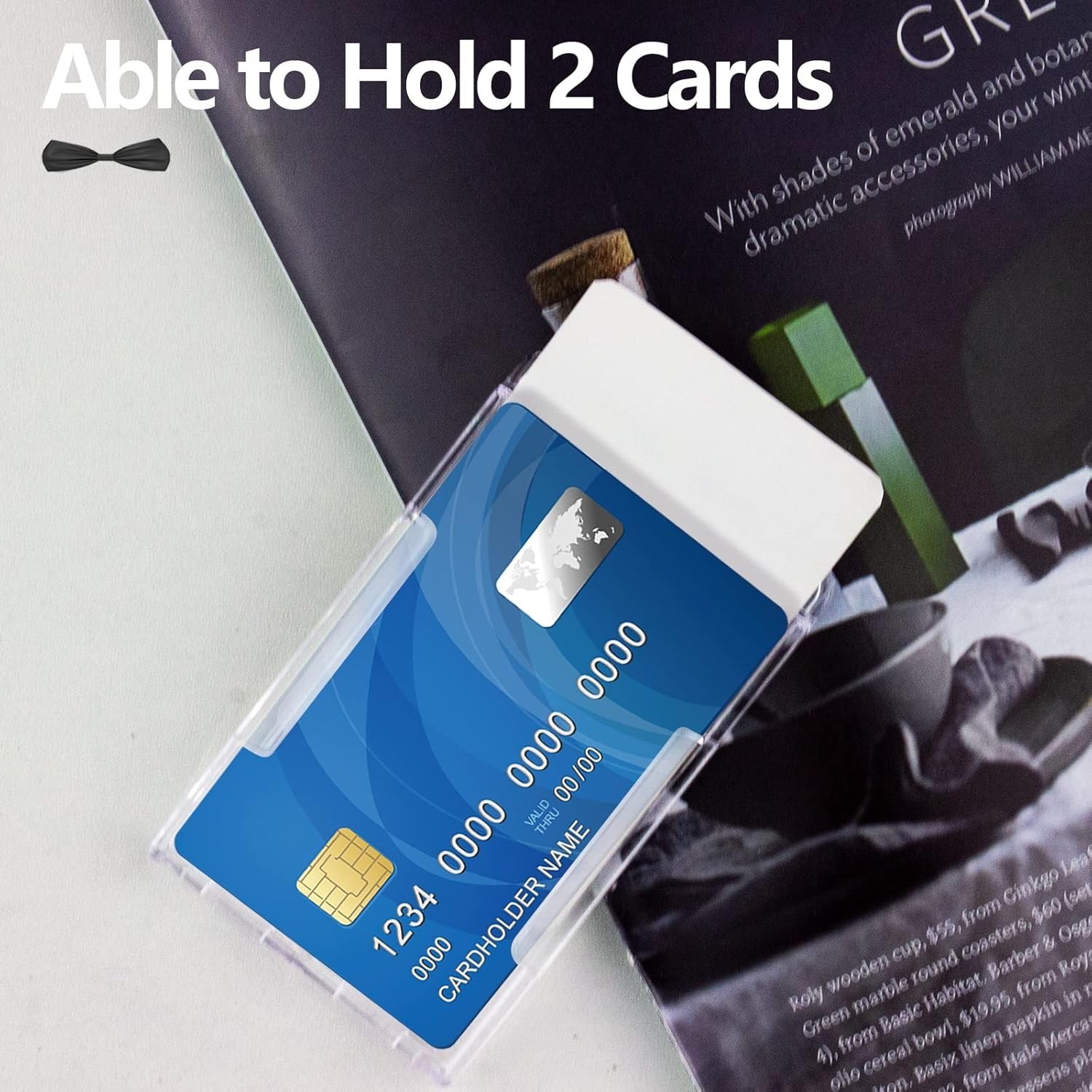 Hard Plastic ID Badge Holder Heavy Duty High Clear PC Material Holds 2 Cards