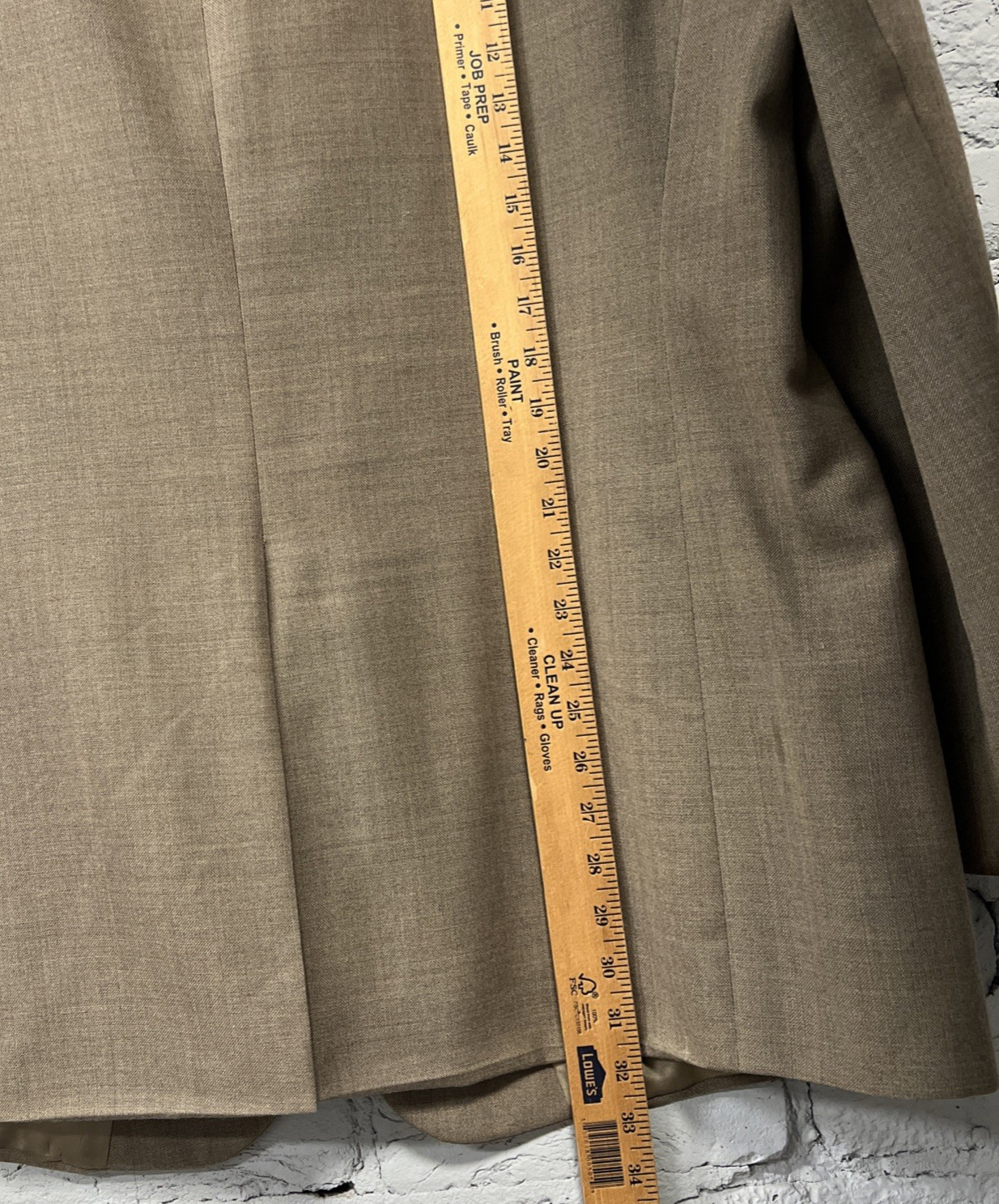 Stafford Jacket Men 48R Brown Tweed Blazer Sport Coat Polyester/Worsted Wool