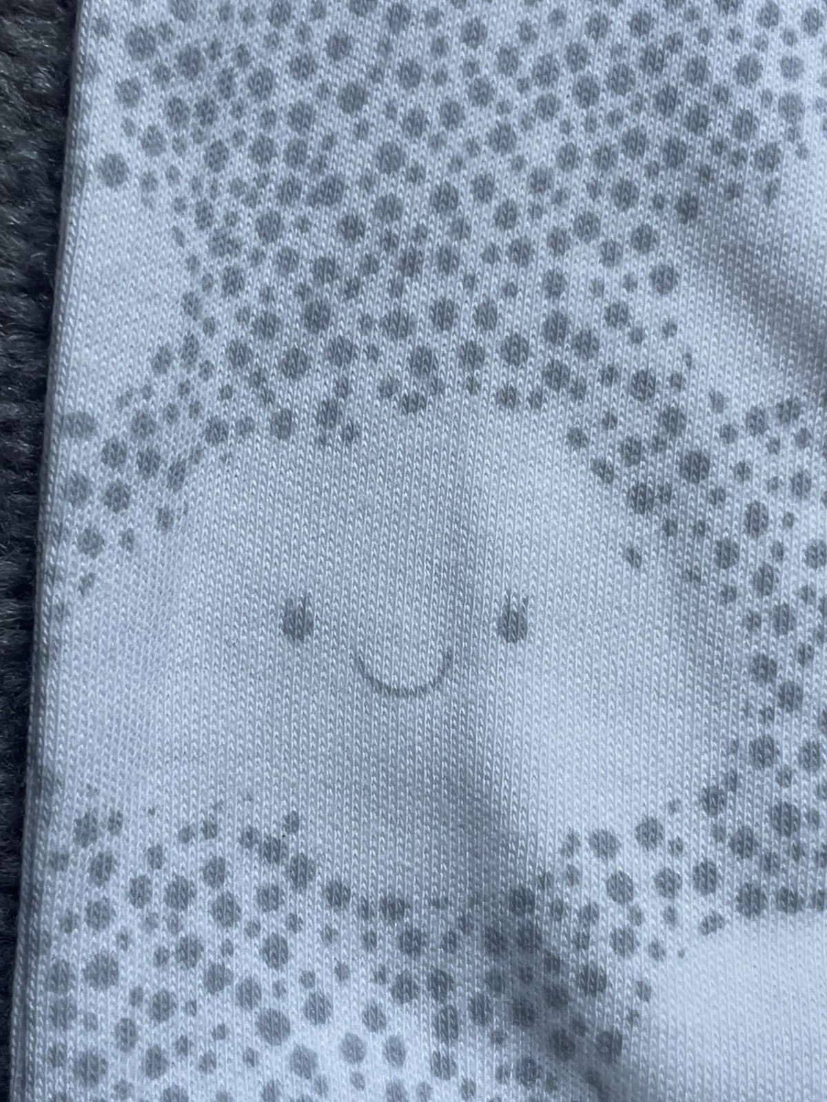 POLARN O PYRET CLOUD PATTERN BABYGROW SLEEPSUIT ALL-IN-ONE GREY WHITE SZ 1-2 MO