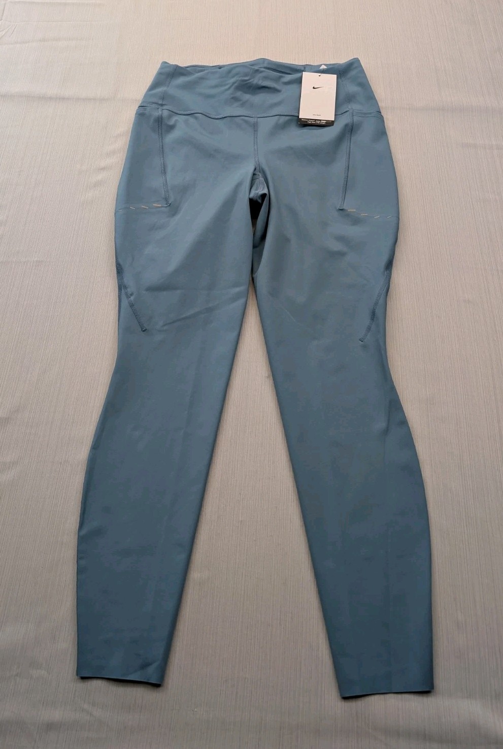 New Nike Swift Womens High-Waisted 7/8 Running Leggings MEDIUM Blue Vented $90