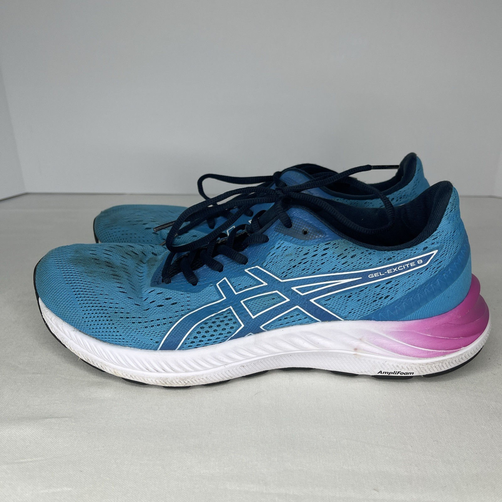 Asics Gel-Excite 8 Digital Aqua White Mesh Women Size 11 Running Sneakers Shoes.