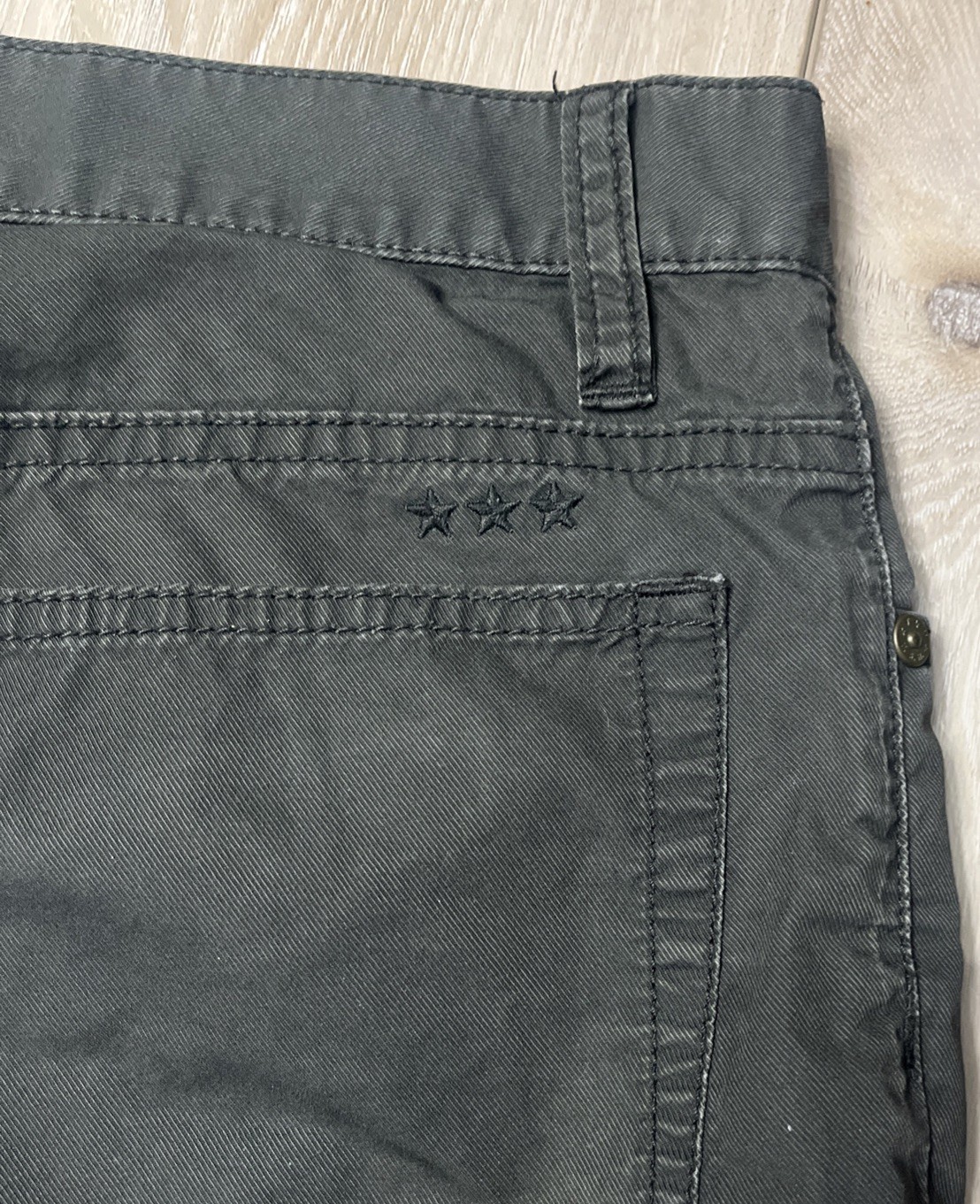 John Varvatos USA Button Fly Lightweight 5-Pocket Pants Olive Green Size 34