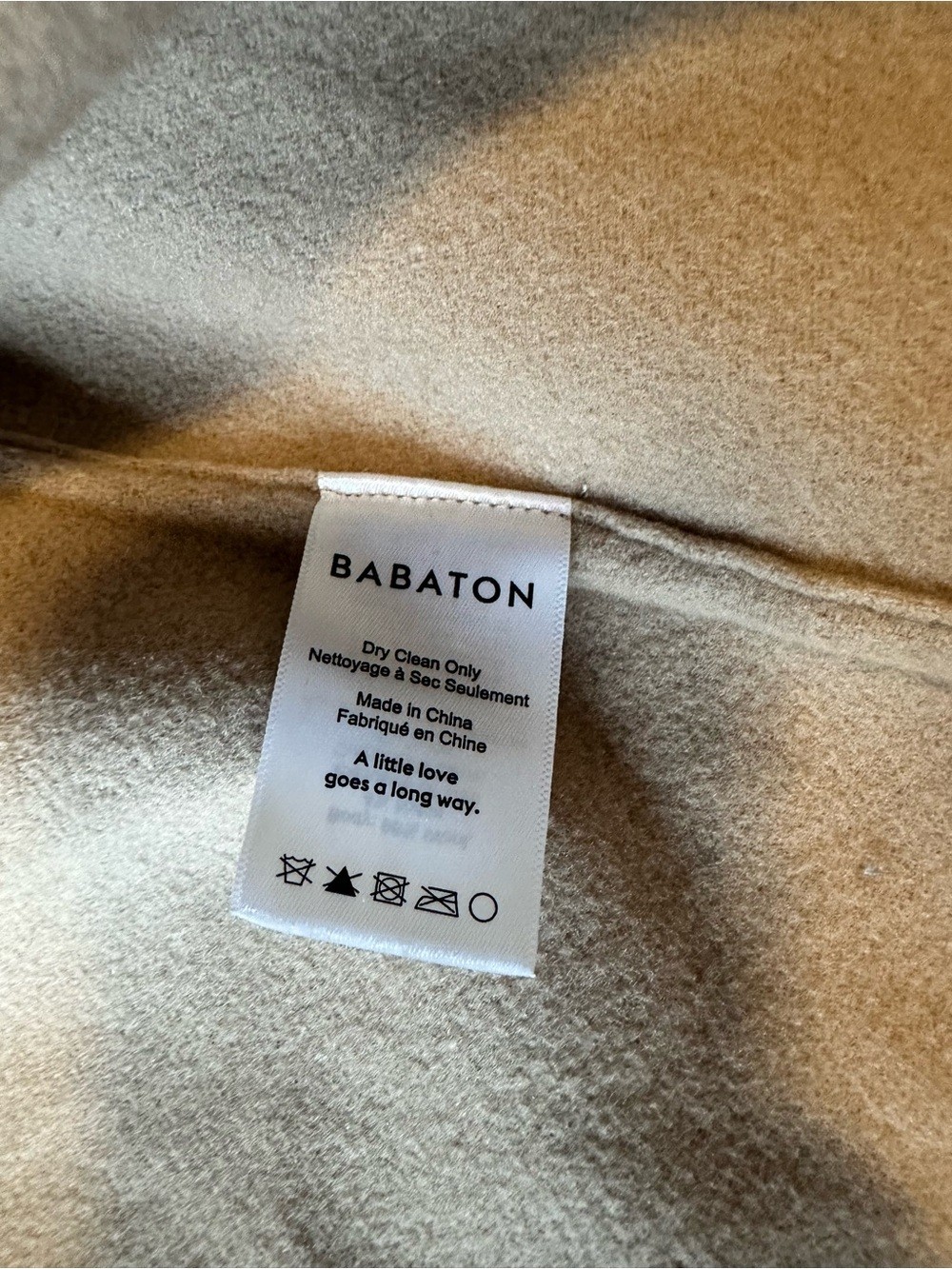 Aritzia Babaton Camel Wool Open Front Blazer Coat Mid Length Size XS