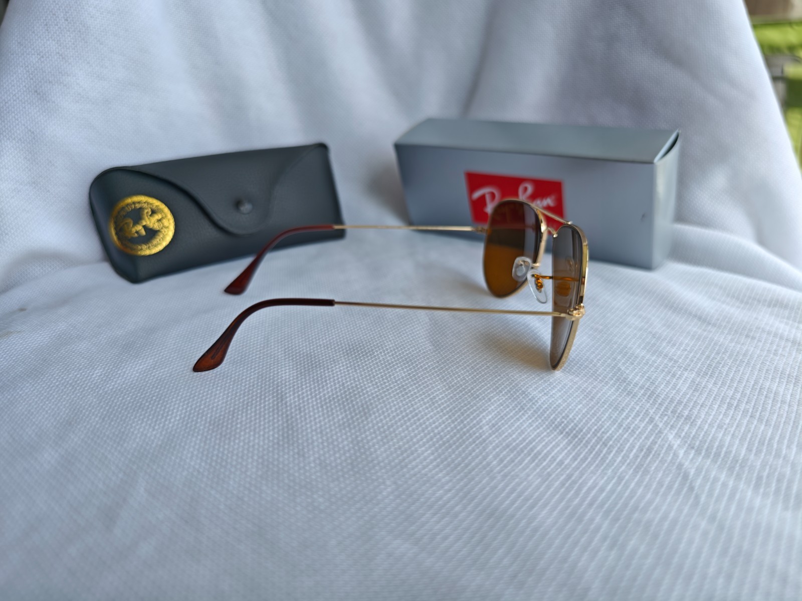 Ray Ban Aviator RB3025 Sunglasses 58mm Brown Lens/Gold Frame