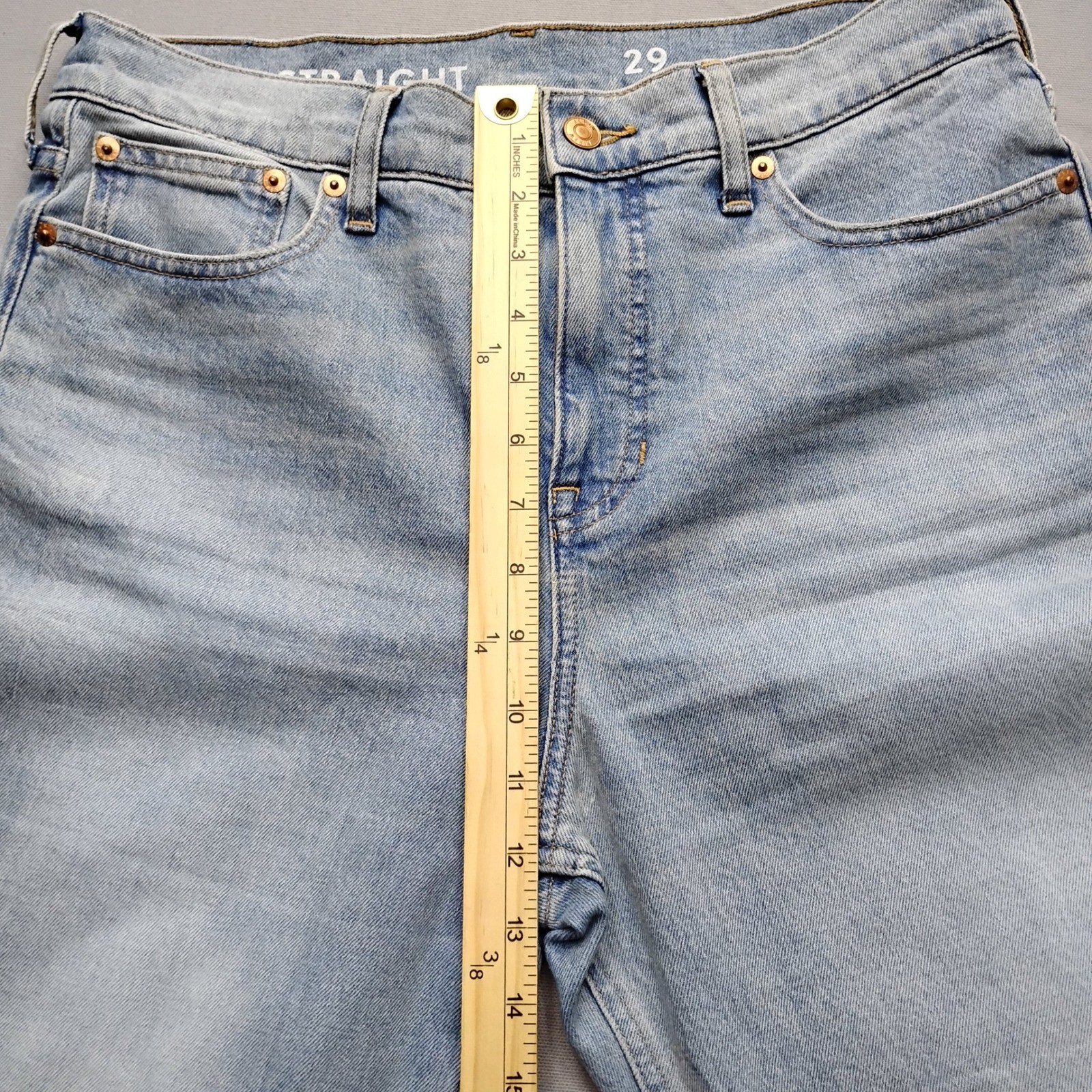 J.Crew Classic Straight Leg Jeans Light Wash Organic Cotton Candiani Denim 29
