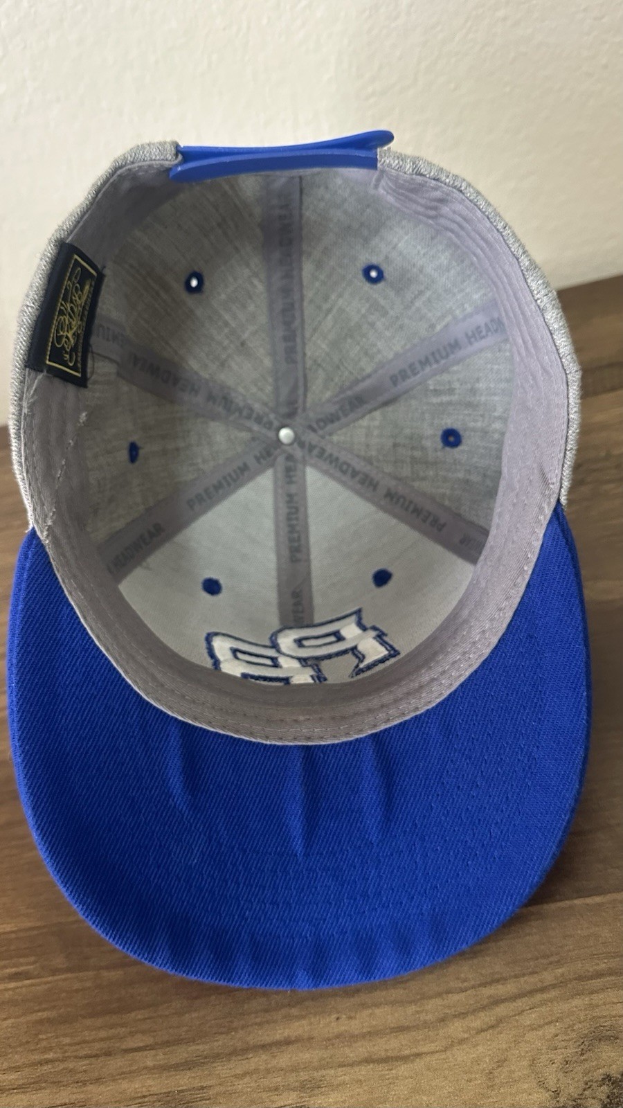 Kipa PR Logo Adjustable Snapback Hat Gray/Blue/White One Size