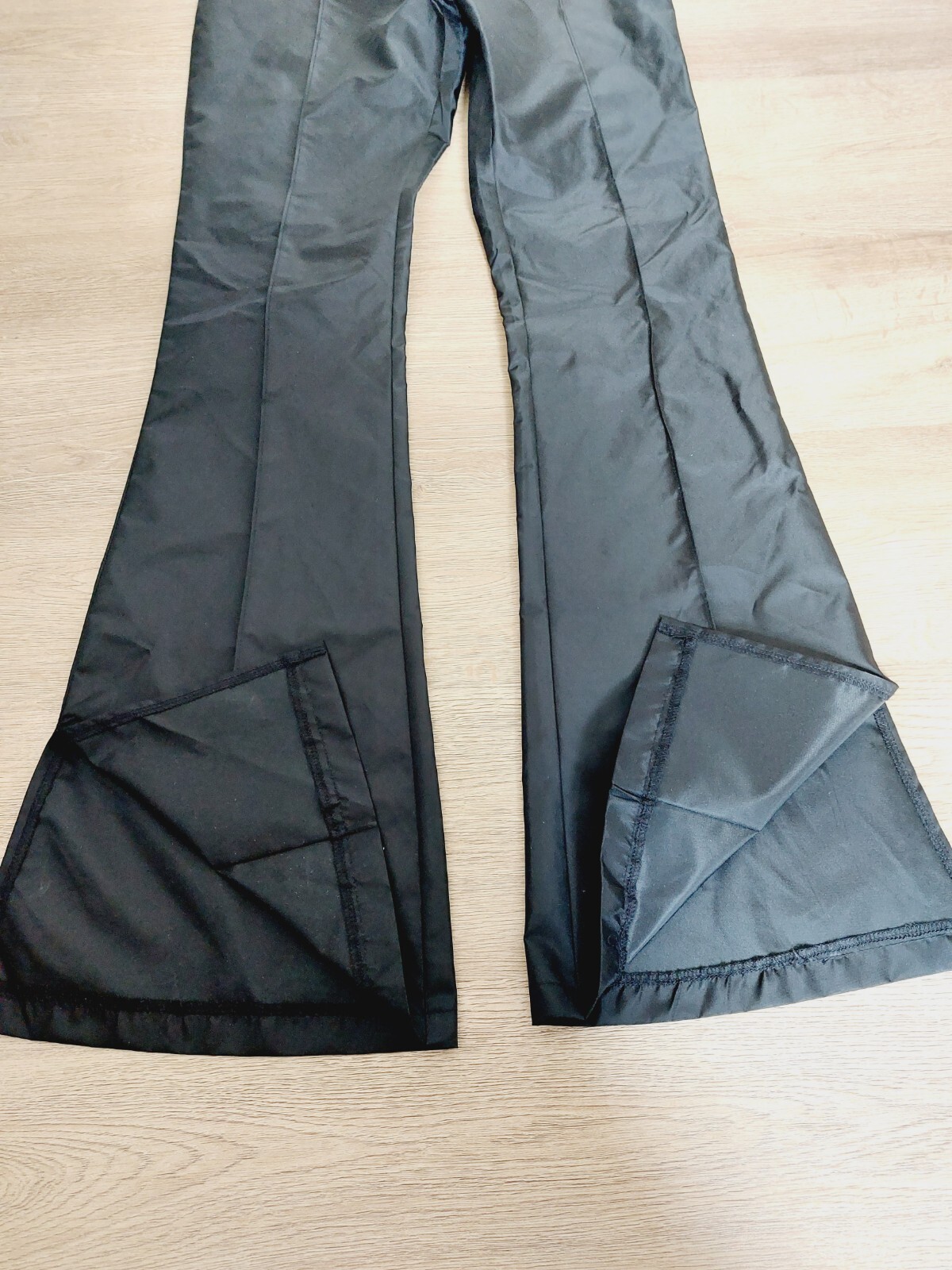 NEW/PRETTY LITTLE THING/WOMEN’S/SZ.0/BLACK/100%POLYAMIDE/HI RISE/WIDE LEG/