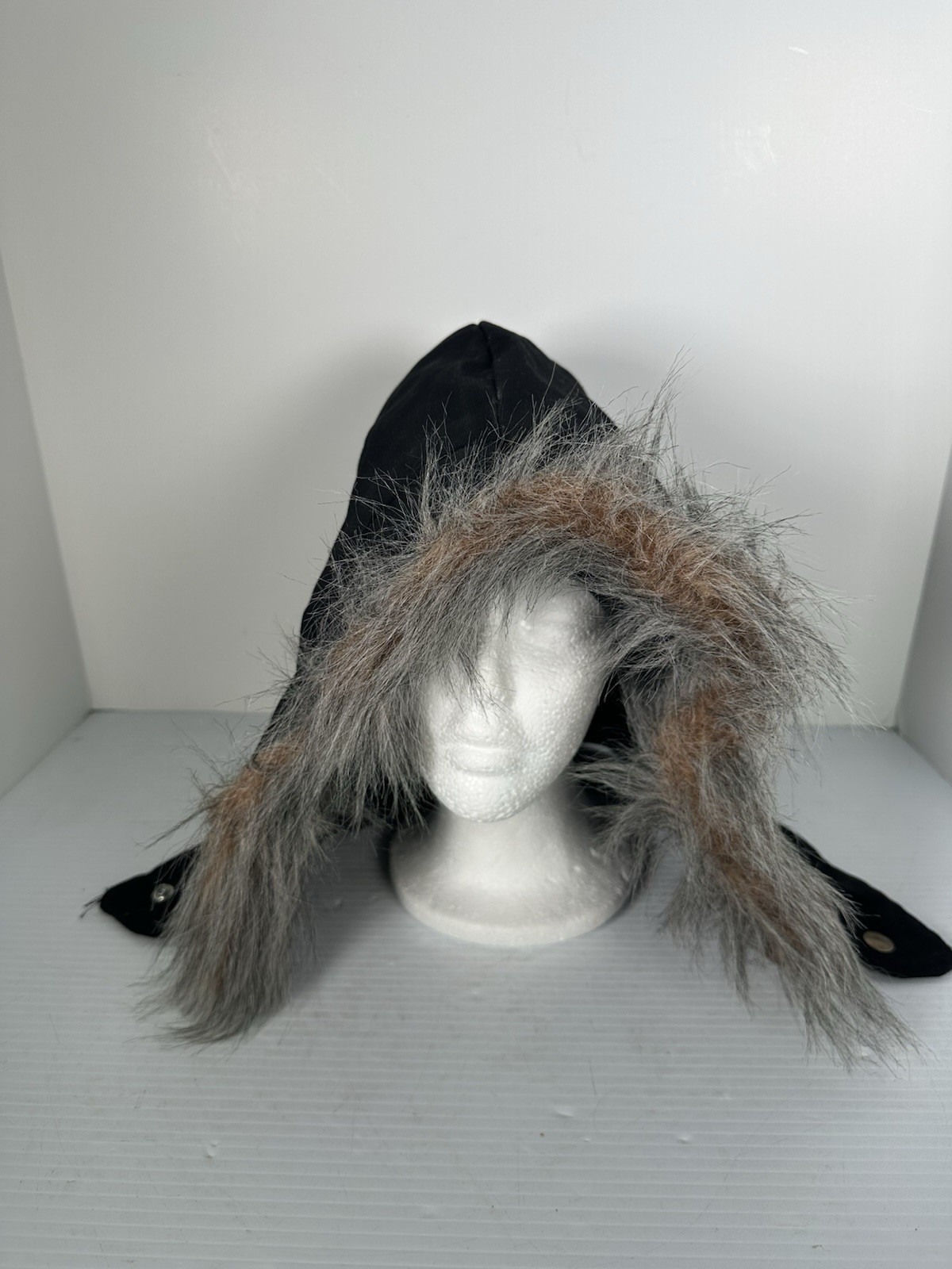 Carhartt Hood Mens A01 BLK Black Arctic Quilt Lined Fur Snap On USA VTG