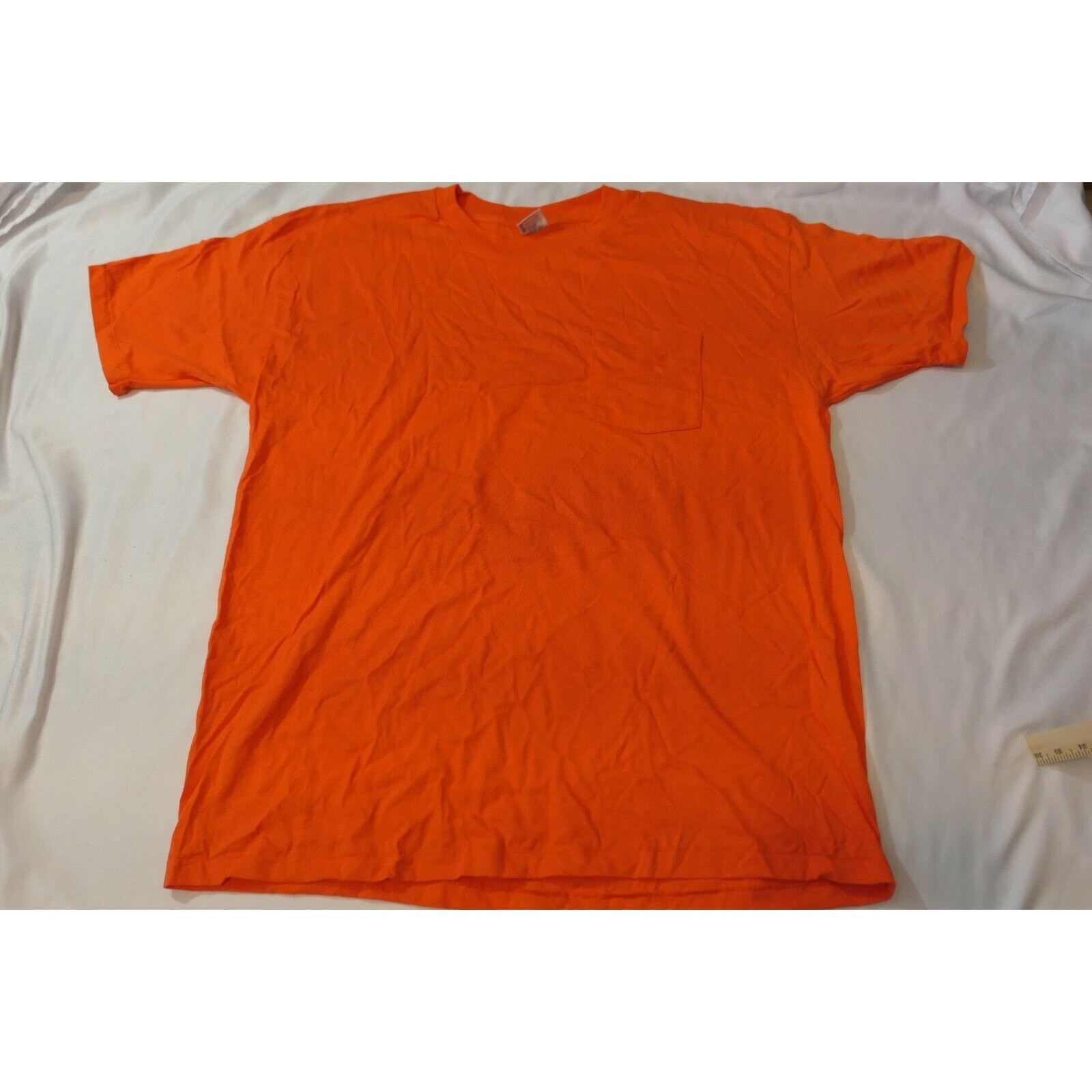 Vintage NEW OLD STOCK Men’s ANVIL Single Stitch Pocket T-SHIRT Orange 2XL XXL