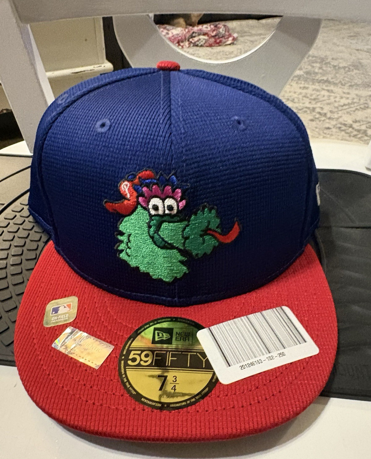 New Era Men’s 59FIFTY Fitted MLB On-Field Baseball Cap Blue/Red Size 7 3/4