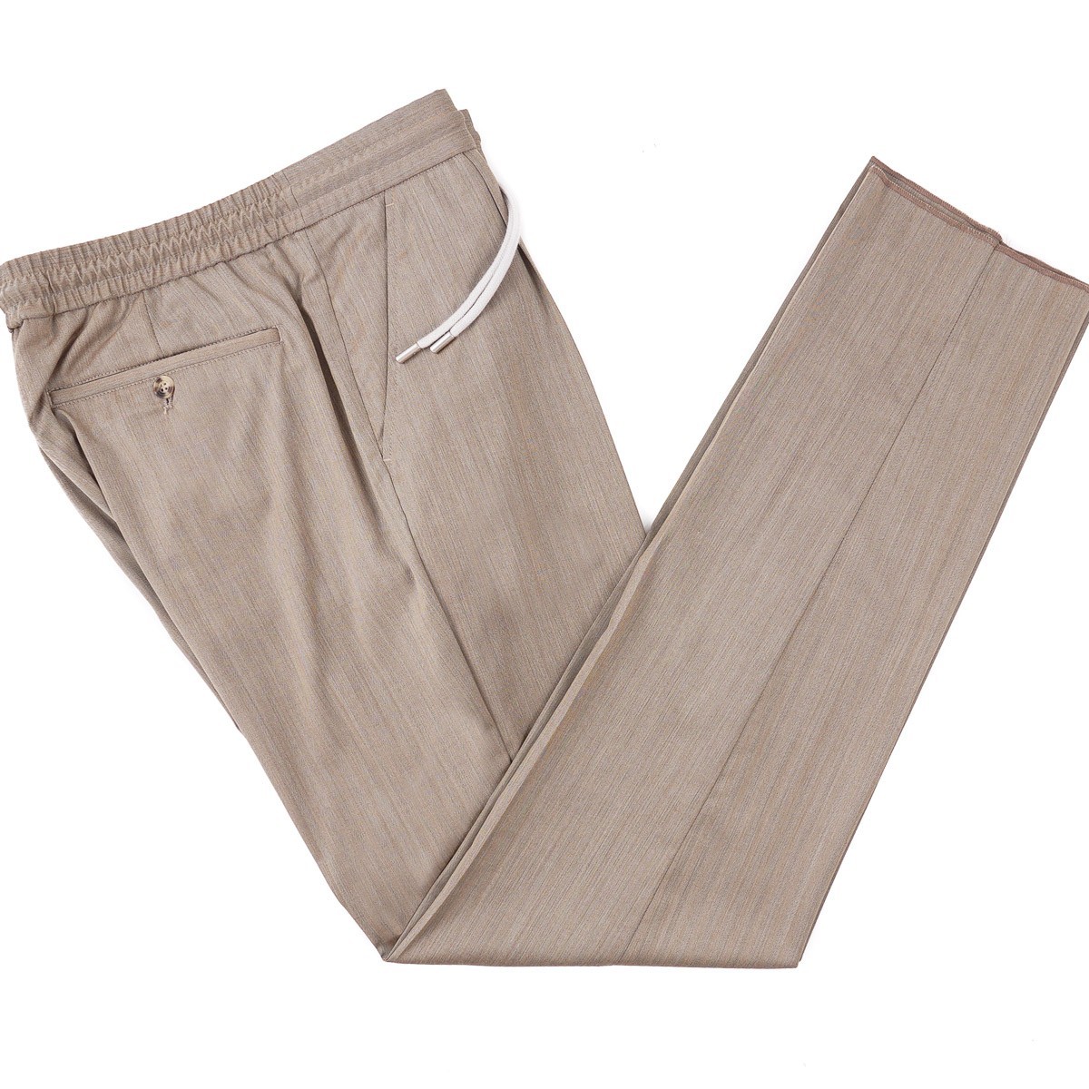 Brett Johnson Lightweight Herringbone Wool Drawstring Pants XL 37-38 (Eu 54) NWT