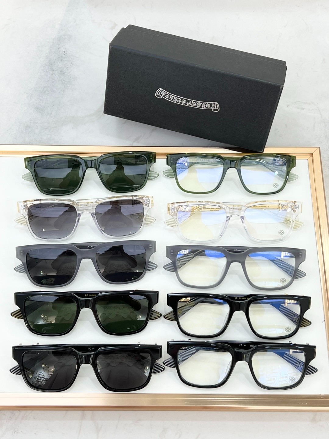 CHROME HEARTS MODEL：VAGILLIONAIRE II Sunglasses SIZE：56口19-152 🐱 1424 1624