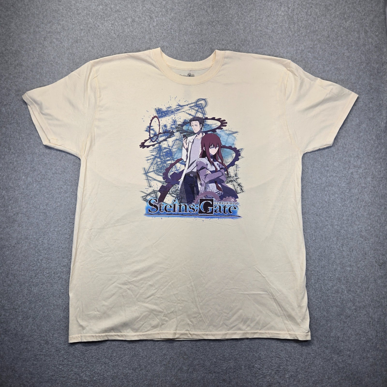Funimation Steins;Gate T-Shirt Mens 2XL Ivory Loot Crate Exclusive Anime Graphic
