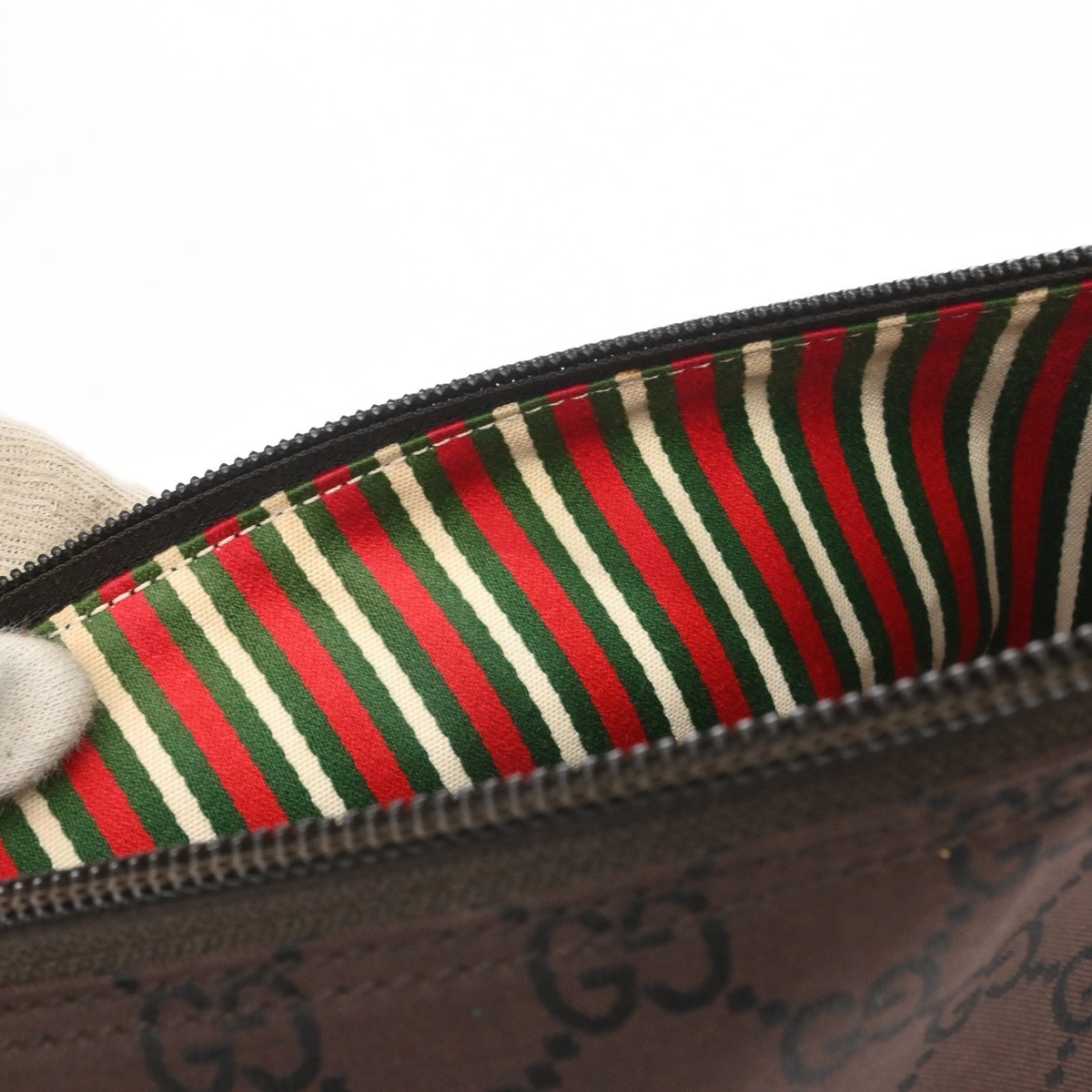 Best06 Gucci Brown Canvas GG Tote Handbag 257300 204046 BQ01177