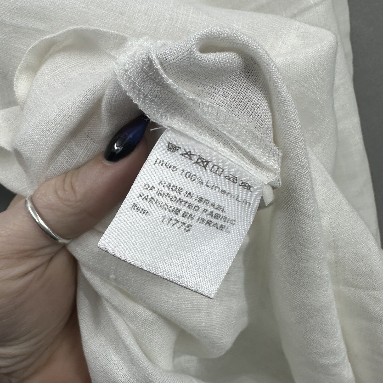 Ronen Chen Blouse Tunic Womens 6 Linen Lagenlook Minimalist Quiet Luxury