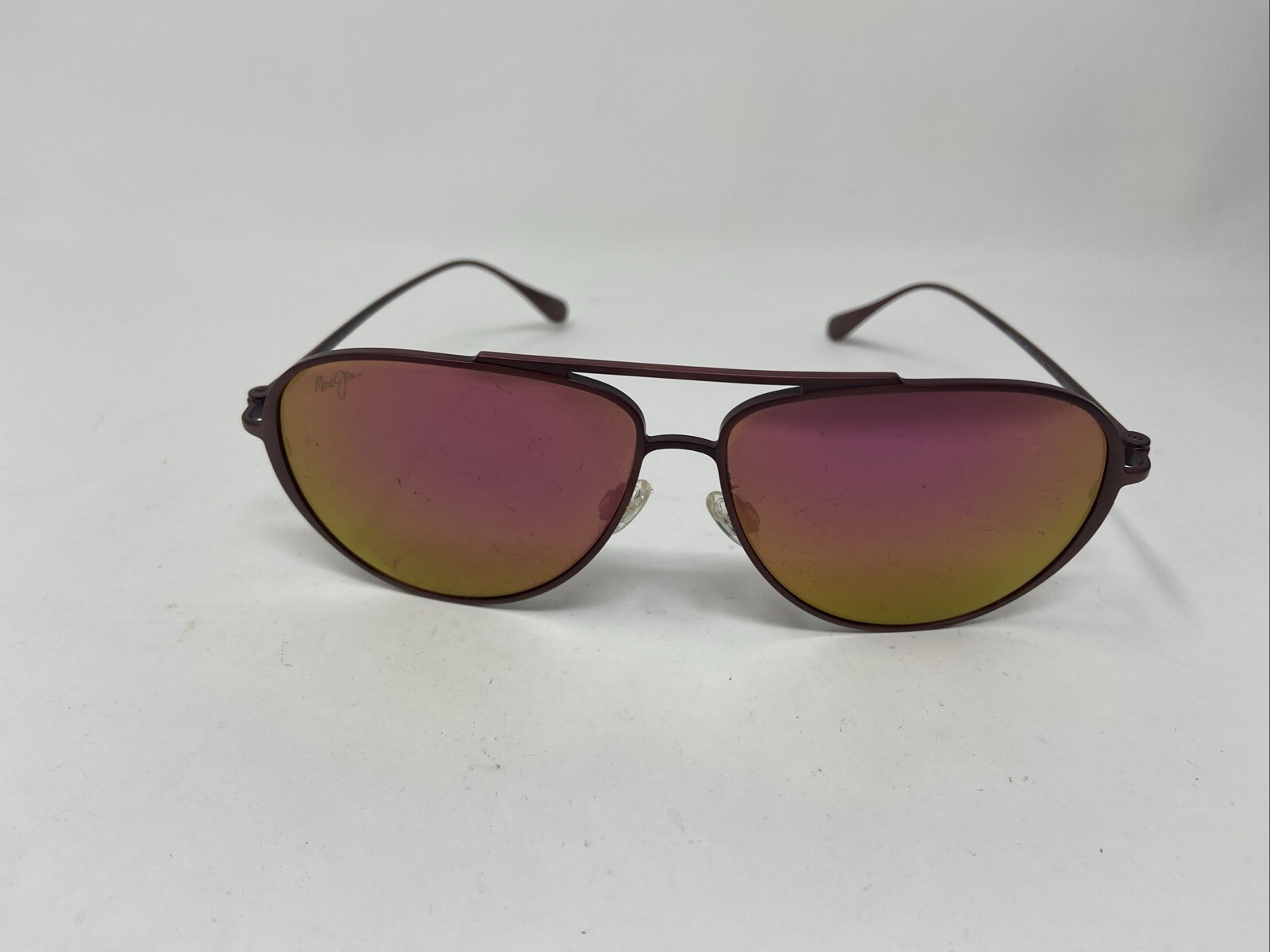 MAUI JIM SHALLOWS MJ543-07M MATTE BURGUNDY W/ PINK MIRROR LENS 59/12/145 UL30