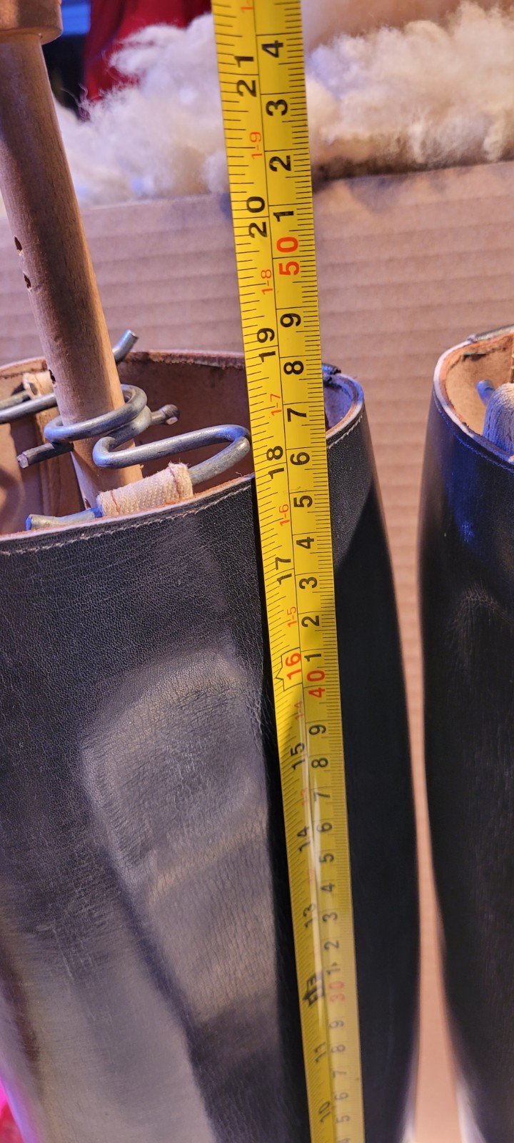 Vintage Leather Fussell’s Combinettes 18 inch tall riding boots 3 1/8 (12 in…