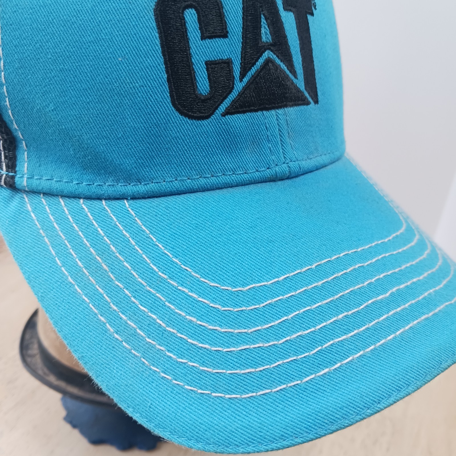 EUC CAT Carolina CAT 2-Tone Mesh Cap Hat OSFA Construction Heavy Machine