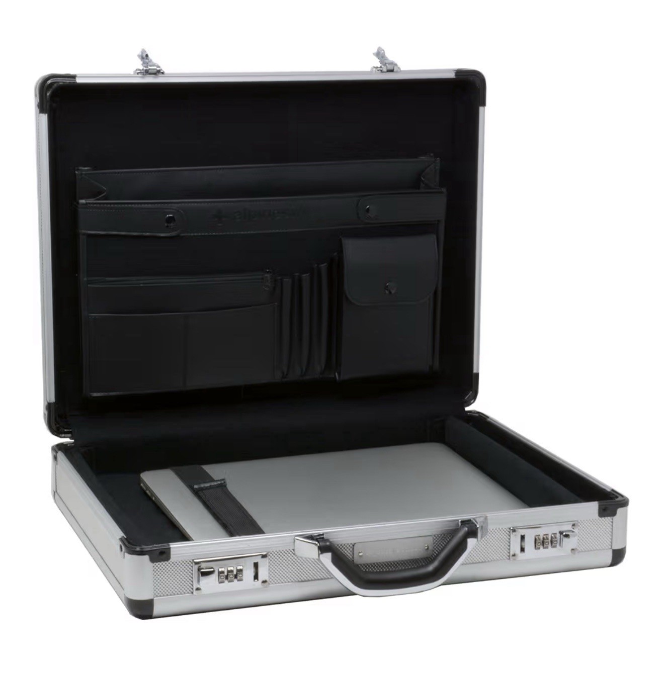Executive Aluminum Briefcase Padded Laptop Briefcase For Men Hard Shell Attache
